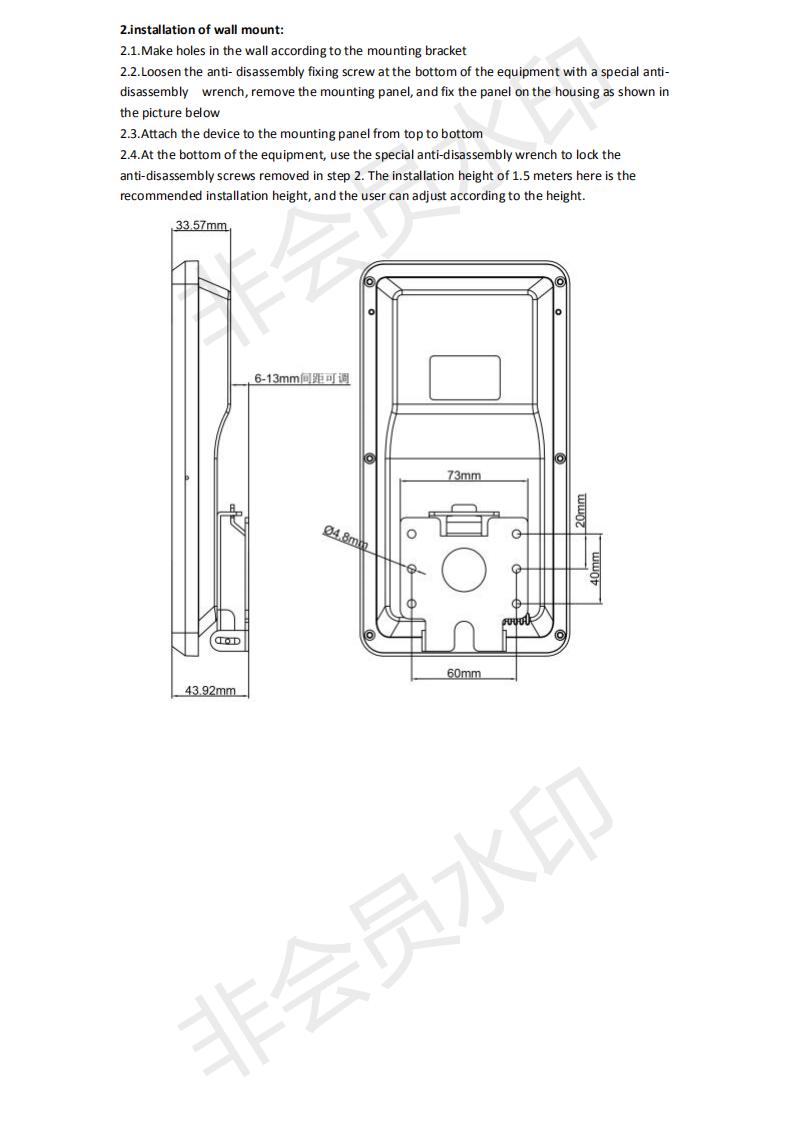 Forehead Body Temperature Face Recognize Thermo imaging system Camera Thermography imaging system Access control non-contact