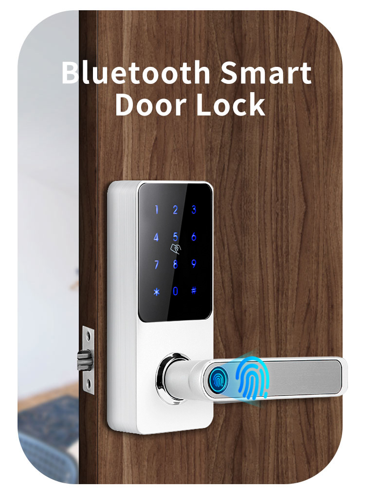 Wiif Fingerprint Password Rfid Card Keyless Universal Electronic Handle Smart Lock with TTlock APP