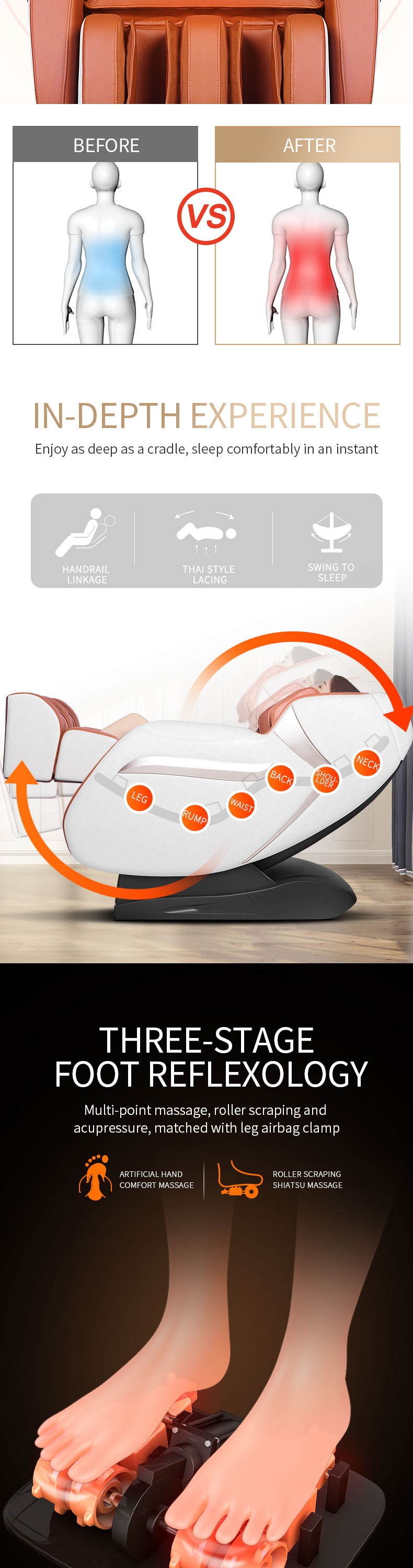 Luxury design full body shiatsu massage chair cheap price for sale automatic massage chair