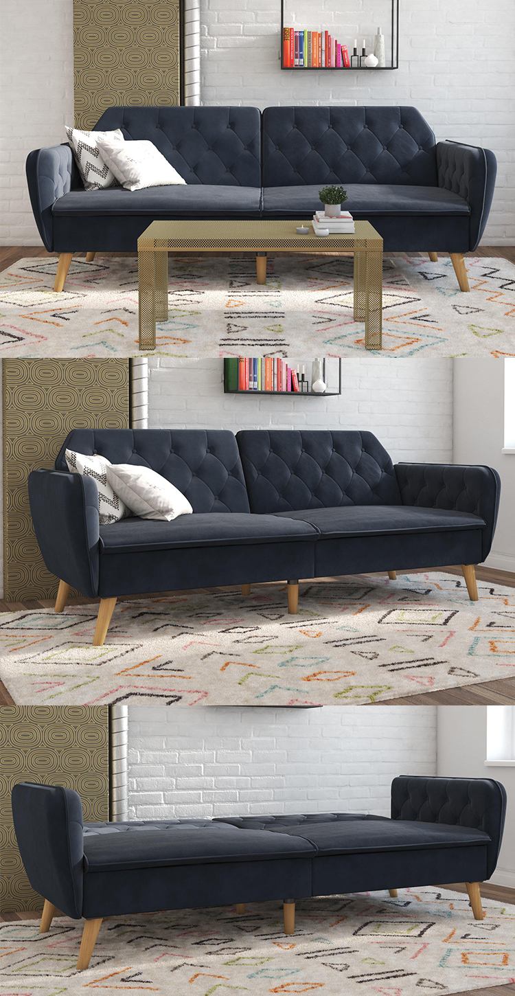 Latest Fabric Tufted Sofa Design Lazy Sofa Bed Folding Cheap Living Room Furniture Sofa