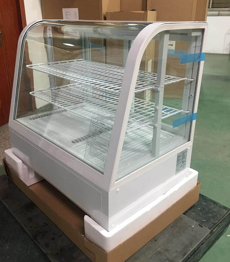 RTW-100L Bakery Shop Small Front Curved Countertop Cake Bread Display Cabinet