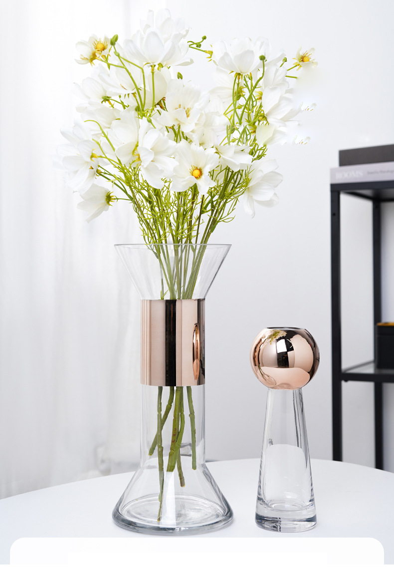 Wholesale  wedding decoration clear Glass Bottle Flower Vase