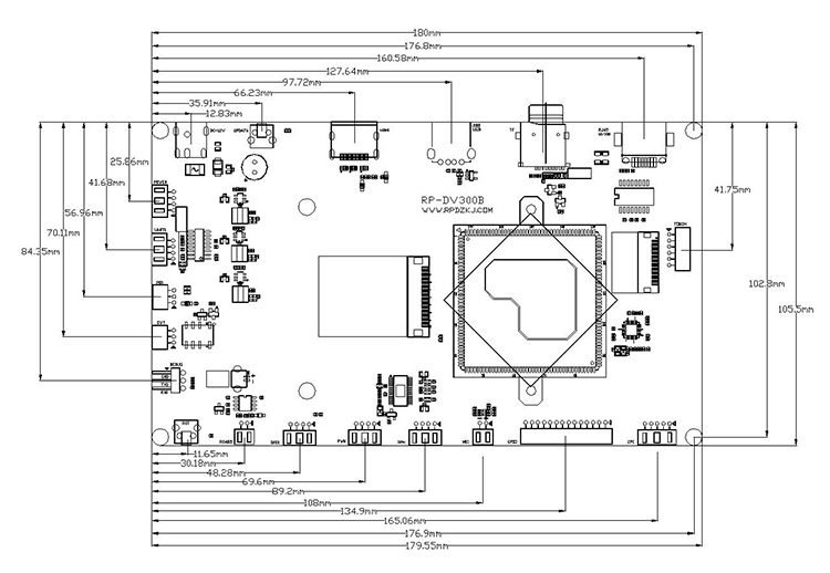 Rongpin DV300 ARM board Huawei Hisilicon hi3516 dual core A7 open source board evaluation board Linux busybox RP-DV300