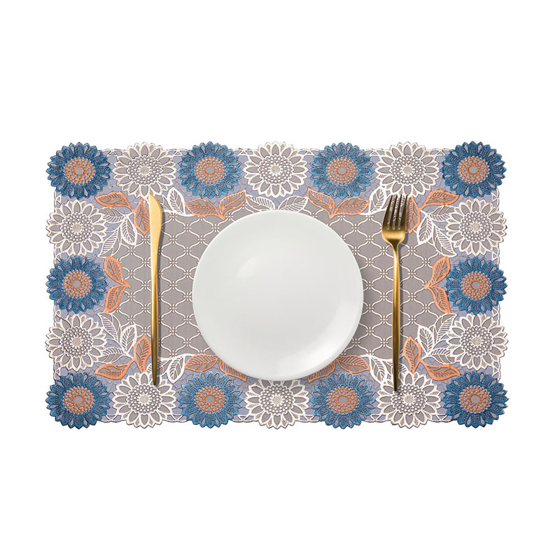 Lace Anti Slip Mat Plate Christmas Kids Dinner Tablemat Pvc Dining Table Mats