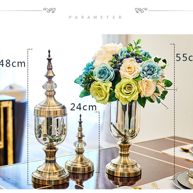 big size embosed glass vase 2020/royal luxury home decor crystal/glass vase with silver