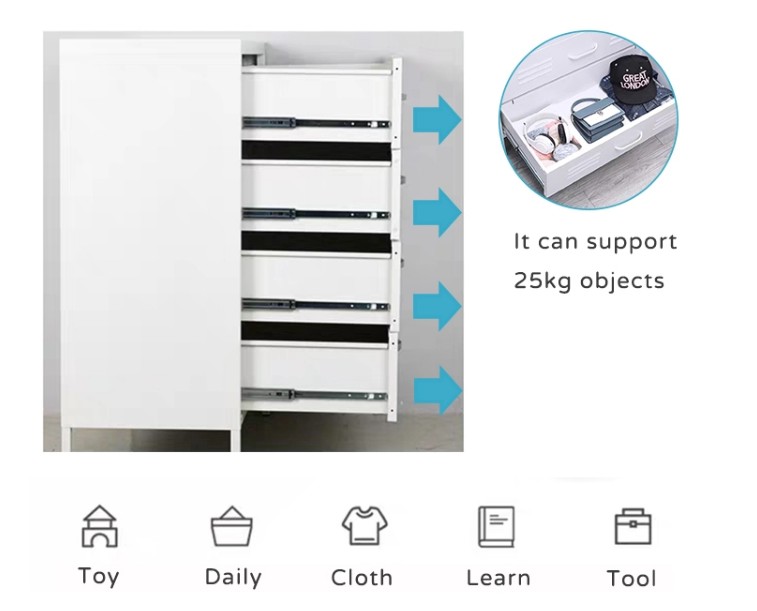 Bianco d'acciaio del Governo di 4 cassetti del metallo dell'ufficio dell'appartamento del salone 4