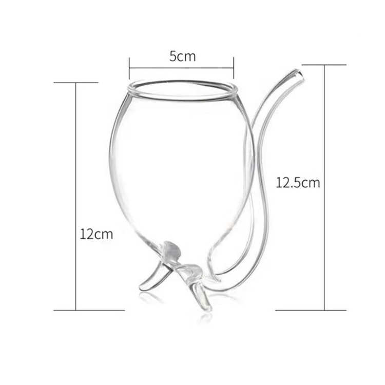 Vampire Cocktails And Mixed-Drinks Cup With Straw Bar Glass Martini Cup High Borosilicate
