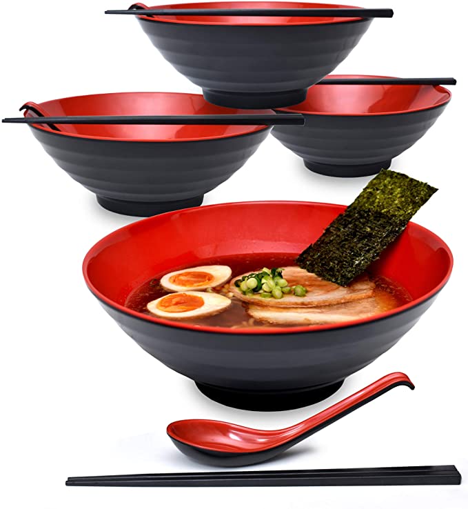 High-grade melamine plastic tableware ramen bowl set restaurant soup spoon with hook