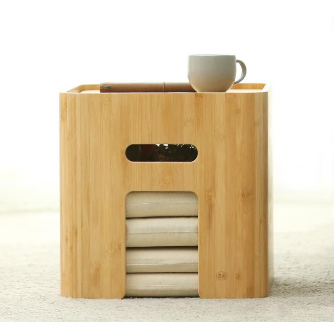 Bamboo storage foot stool multifunction coffee table tea table bamboo stool