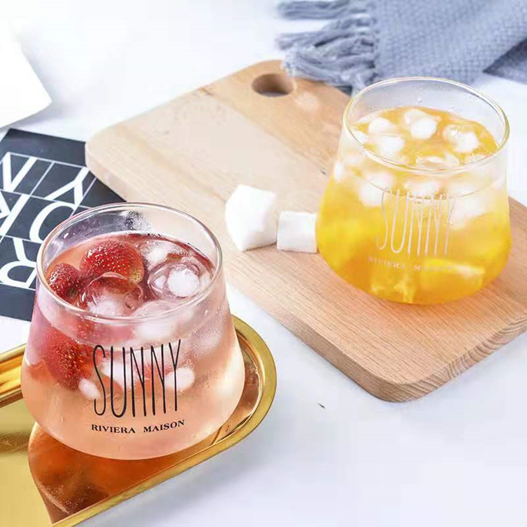 Heat Resistant Sunny Glass Breakfeast Milk Cup Juice Cup Drinking Glass Cup