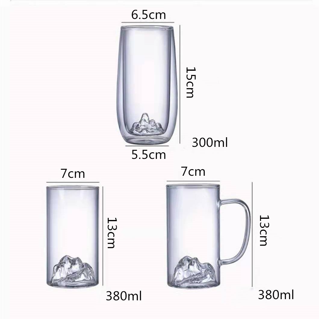 Mountain Drinking Glass Cup Heat Resistant Glass Milk Fruit Juice Beer Cup