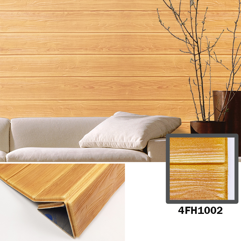 Moden wood 3D wall paper XPE foam/self adhesive wall decoration sticker/3D foam wall paper