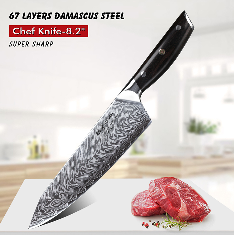 Hot Sale Classic 8 inch Damascus Kitchen Chef Knife