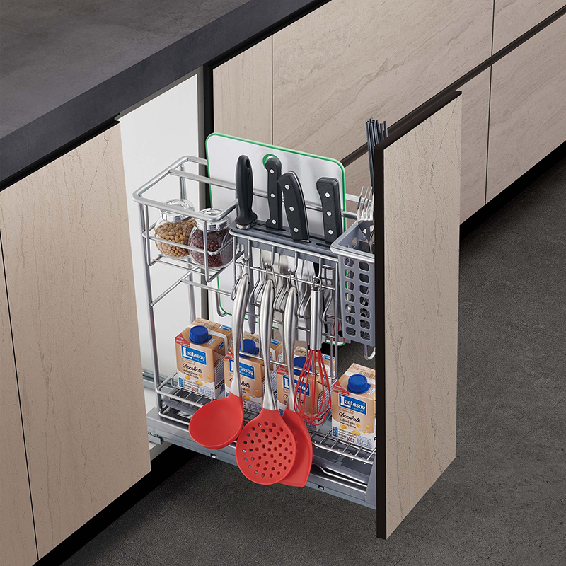 Best Quality and under sink basket kitchen pull out sliding dish rack Kitchen Cabinet Drawer