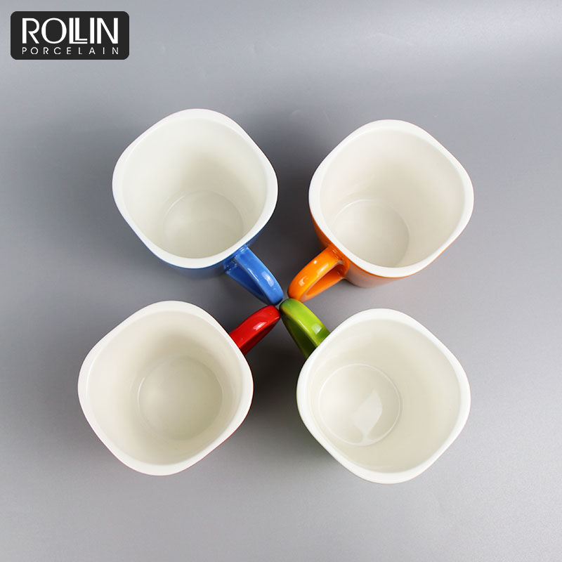 Hotel restaurant used ceramic porcelain COLOR coffee cup  wholesale mugs