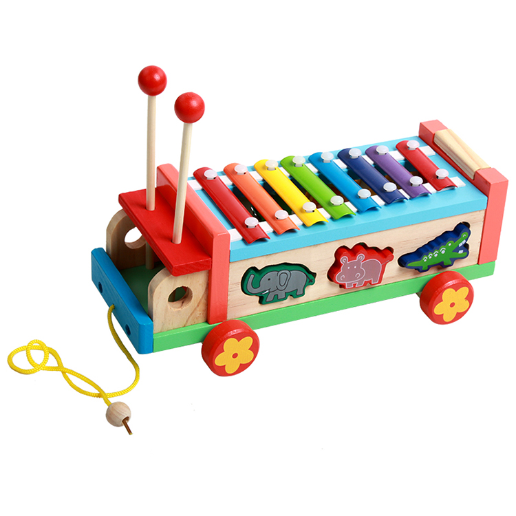 Xylophone Released Kids Early Music Perception Training Educational Toys Animal Educational Toys Hot Selling Wooden Bus Car New