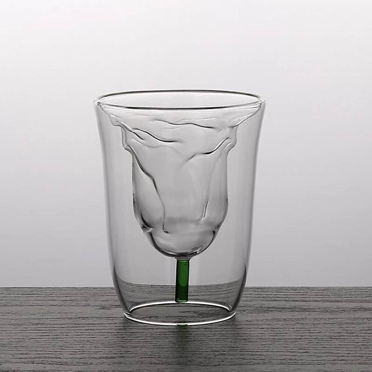 Crystal Glass Whisky Rose Cup Hand Blown Glass High Borosilicate Wholesale