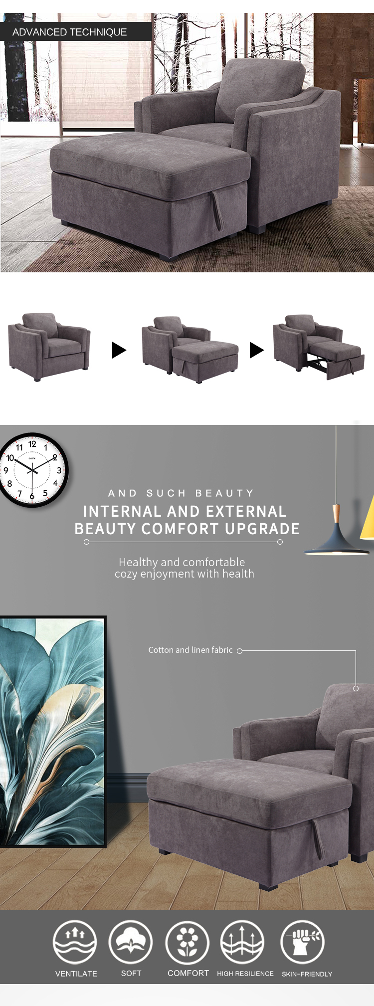Modern design Living room sofa furniture Lounge accent Single seat sofa chair