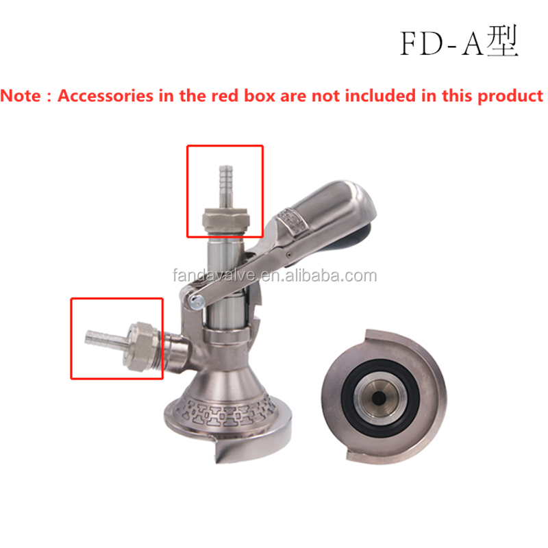 TWELVETAP Chinese style A barrel coupler Draft beer dispenser for home brewing connector coupler head for home brewing wine beer