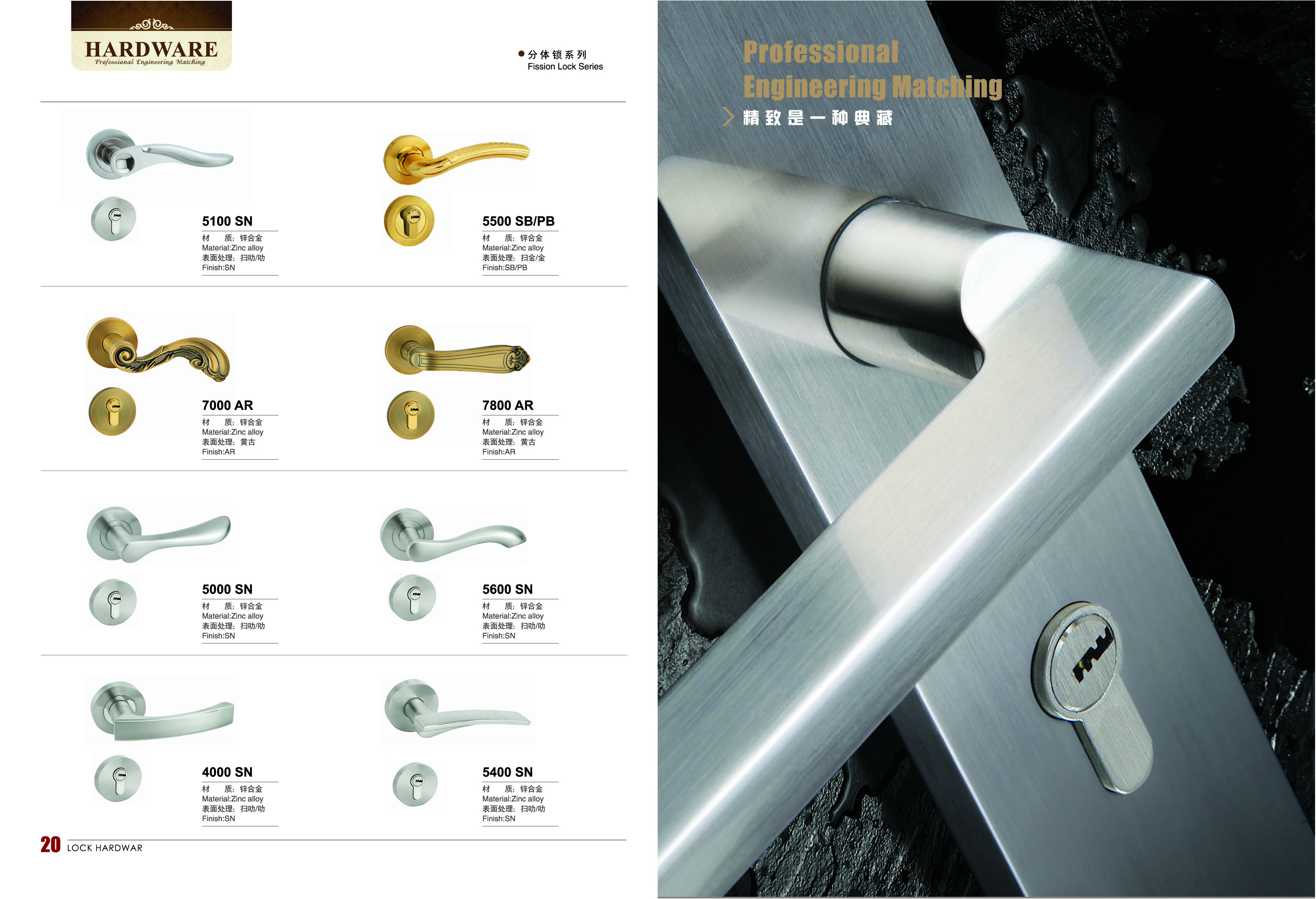suppliers panel door lock with key Aluminum housing stainless steel insert hotel residential panel lock handle lock