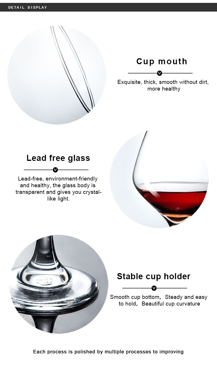 Guangzhou Factory Price Drinkware Clear Cup Long Stem Goblet Glass Wine