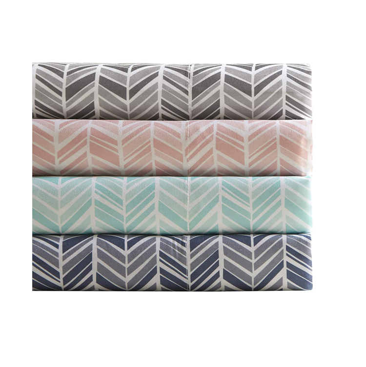 Factory Supply Printed Polyester Microfiber Wholesale Queen Beautiful Bed Sheets Set