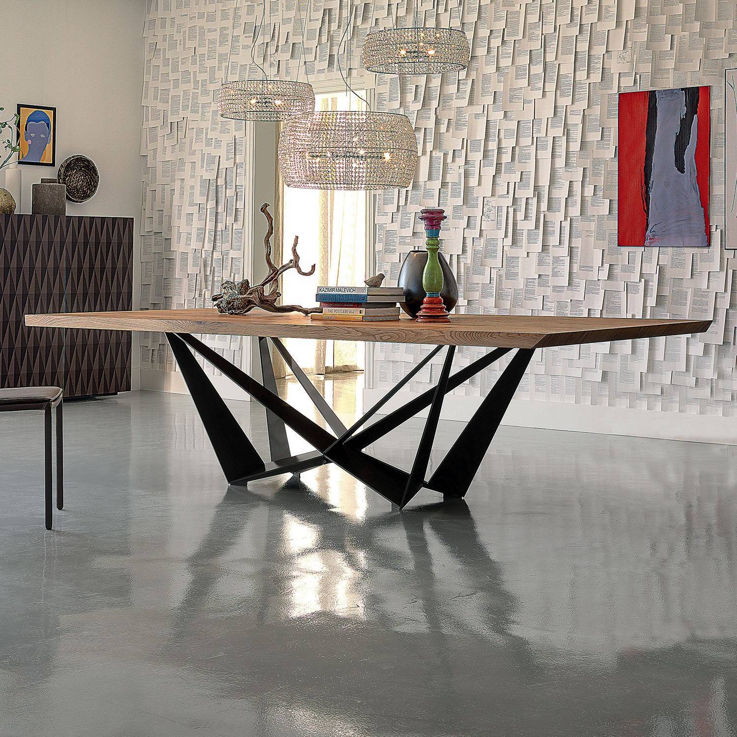 wooden dining table Vintage Commercial Restaurant Furniture Table wood top metal steel legs home kitchen office long Table