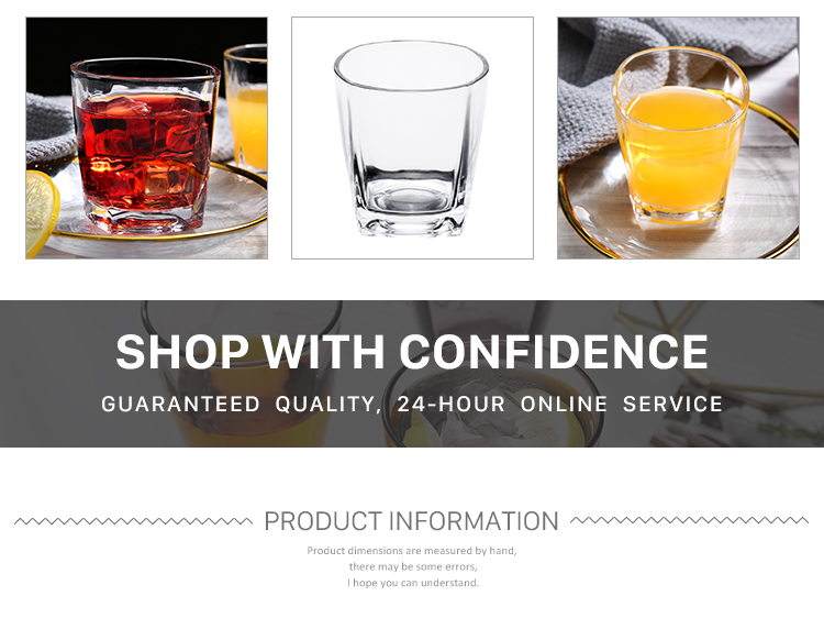 250ml High Quality Custom Logo Tea Coffee Cup Restaurant Clear Whiskey Drinking Beer Water Cheap Glass Cup