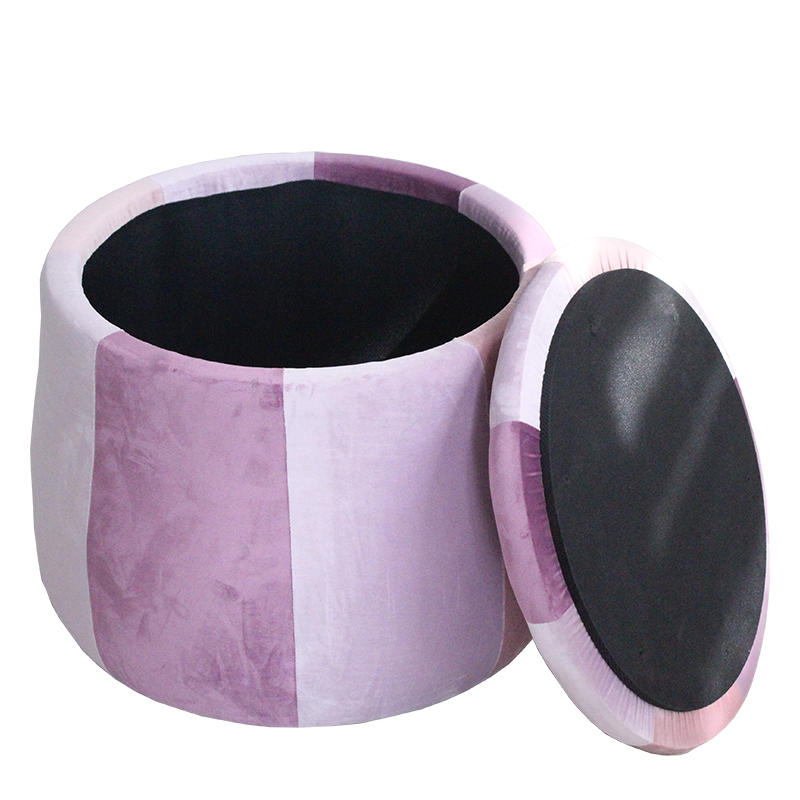 Living Room Furniture Peal Shape Sofa Stool With Lid Modern Comfortable Storage Ottoman Pouf