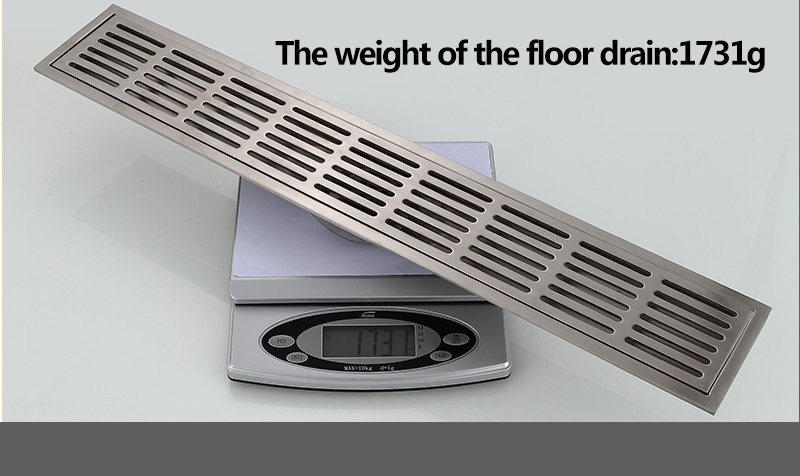 OEM ODM stainless steel bathroom balcony drainage automatic airtight floor drain line shower rectangular shower drains