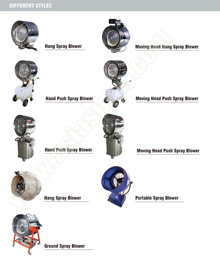 Hand Pushing Oscillating Pedestal Cooling Disinfection Mist Blower Cold Fogging Machine