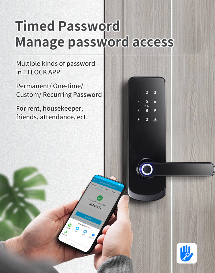 Tediton Keyless Smart Fingerprint Password System Digital Door Lock by Ttlock APP