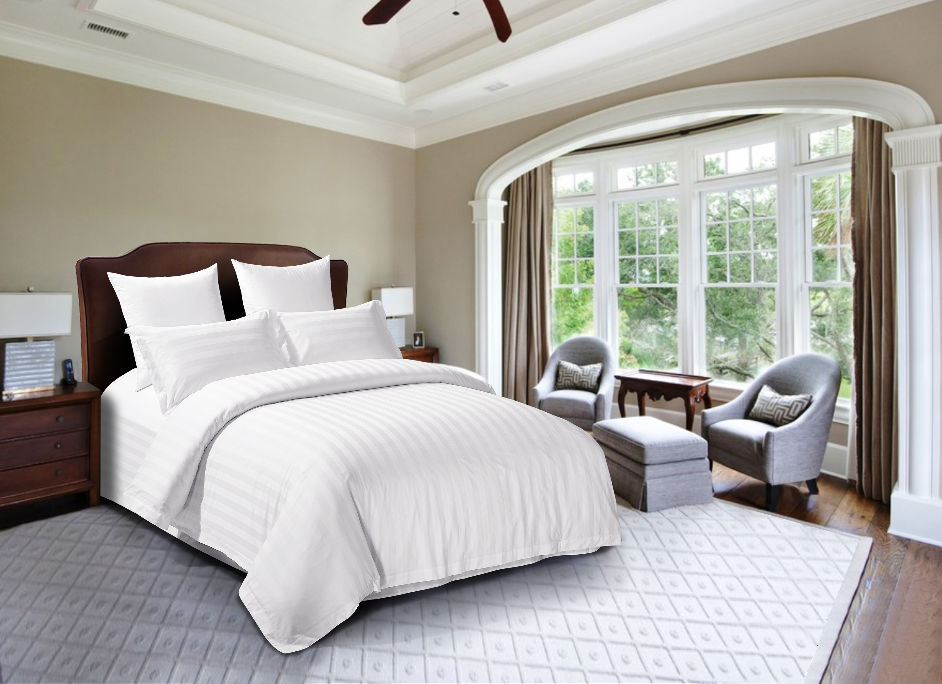 new luxury 100% Polyester cotton bedding set satin down duvet cover