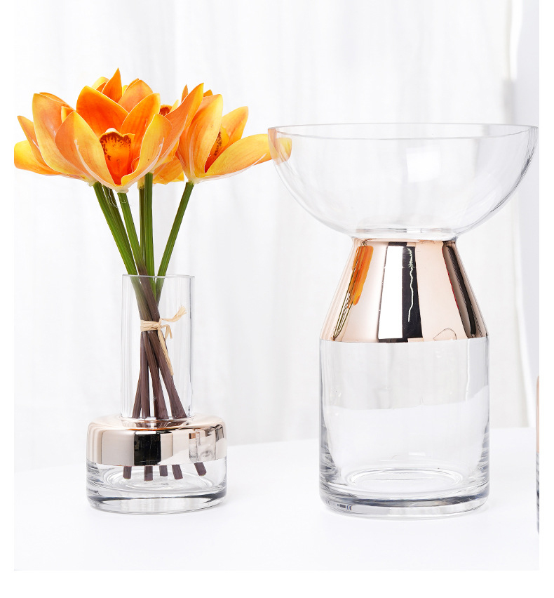 Wholesale  wedding decoration clear Glass Bottle Flower Vase