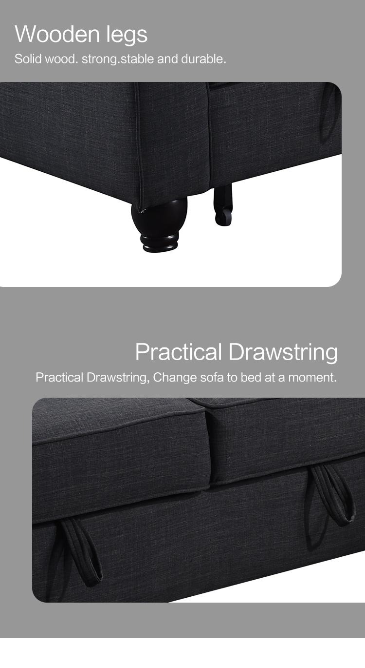 fabric l shape sofa cum bed high quality corner sofa bed factory wholesale