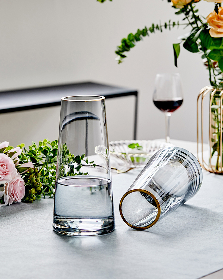 Wholesale Europe style Flower Glass Vase Decoration Glass Vase For Living Room