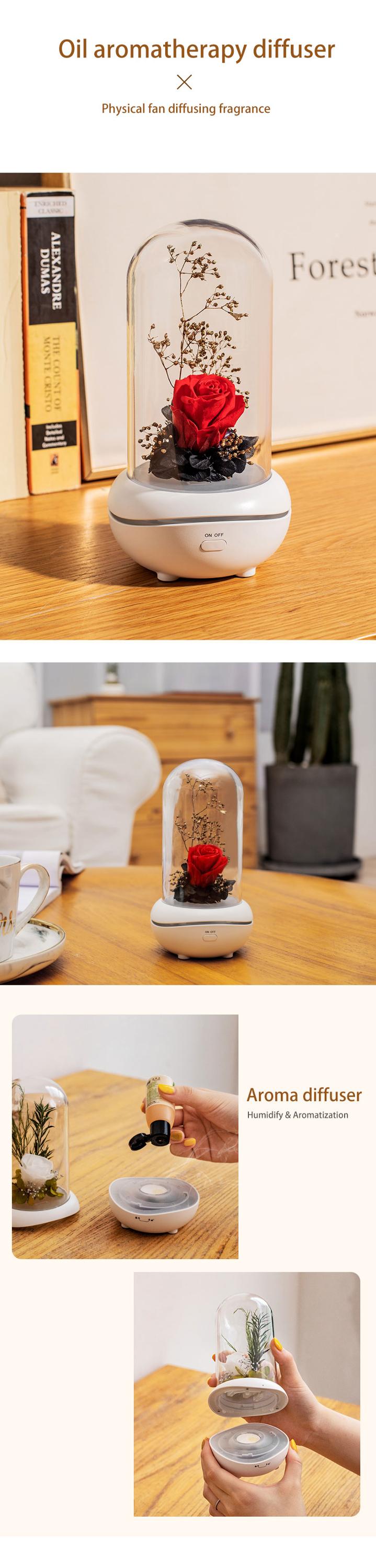 WYWD Creative Colorful Led Ultrasonic Rechargeable Diffuser Portable Aroma Fragrancy Lamp With 800mAh Battery