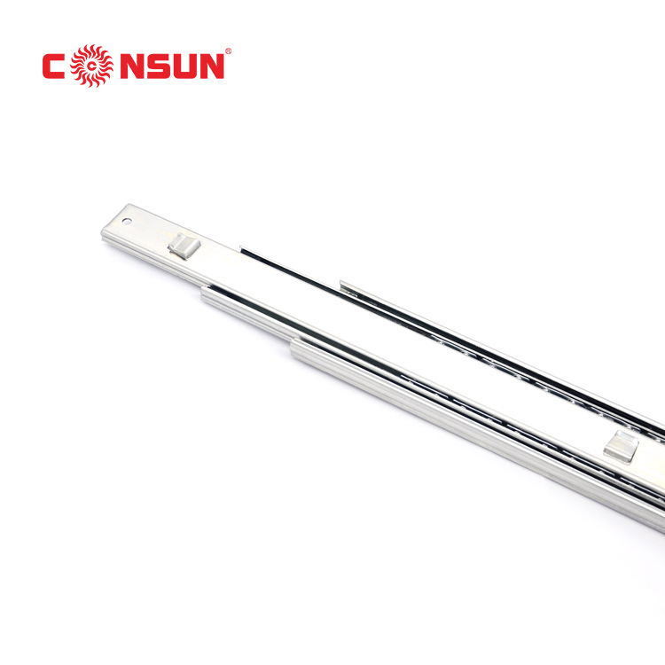 45mm full-extension drawer slide with hook system