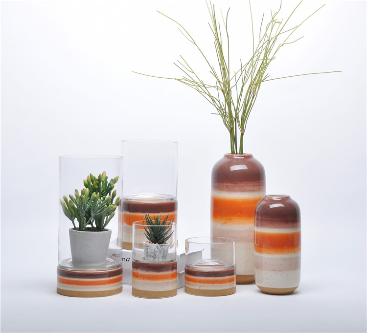 Western elegance hand painted colorful home decor tabletop modern small bud vases / ceramic vase