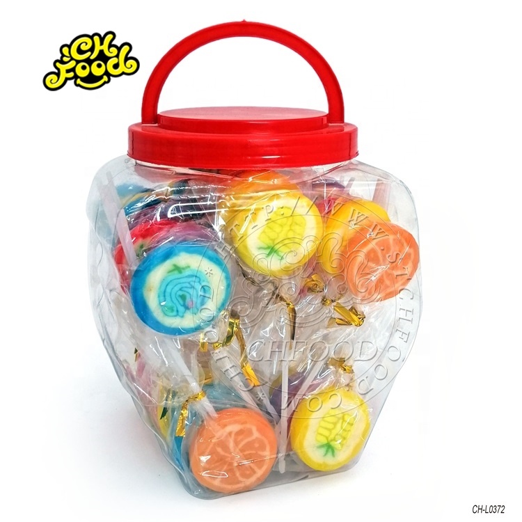 Hot Selling 50 Pcs Colorful Fruit Slice Sweet Lollipop Candy