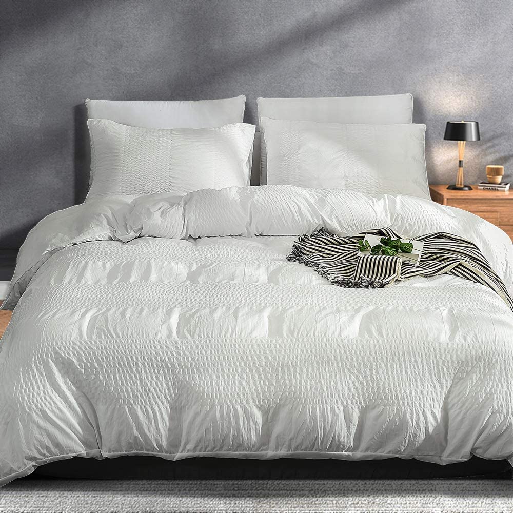 High Quality Seersucker 100% Polyester Microfiber Duvets Bed Sheets Bedding Dots Duvet Cover