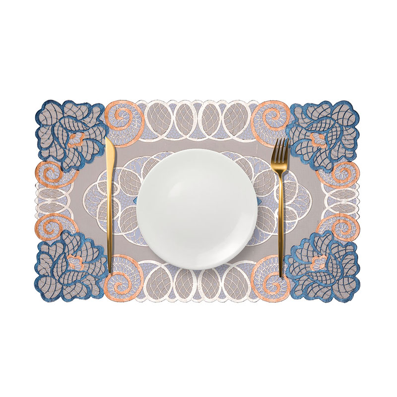 Lace Anti Slip Mat Plate Christmas Kids Dinner Tablemat Pvc Dining Table Mats