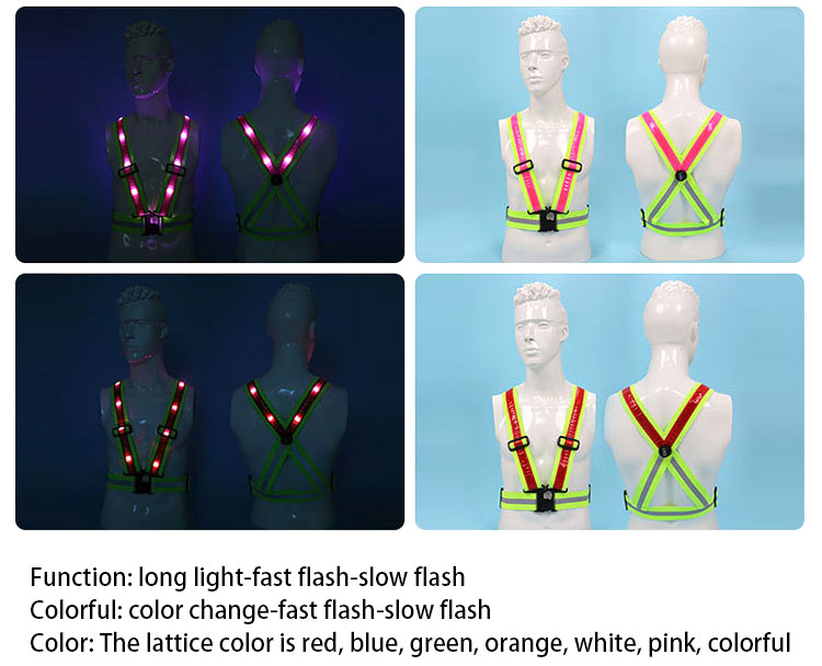 Adjustable Safety Reflective Fashional Vest, Running Cycling Warning Clothing/