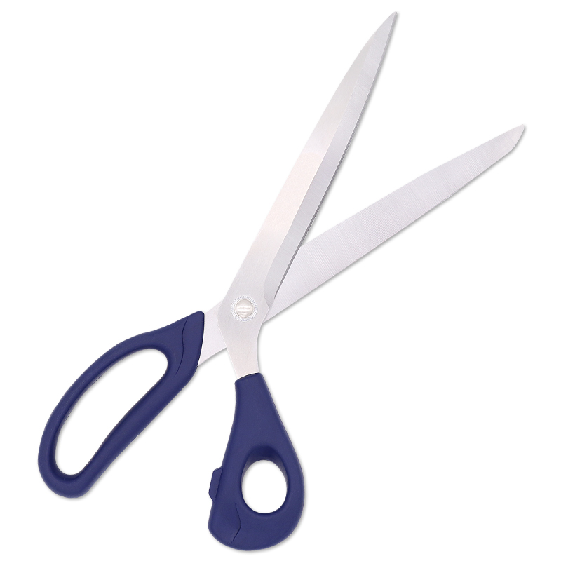 12 inch blue rubber soft grip heavy duty stainless steel household embroidery sewing tailor scissors
