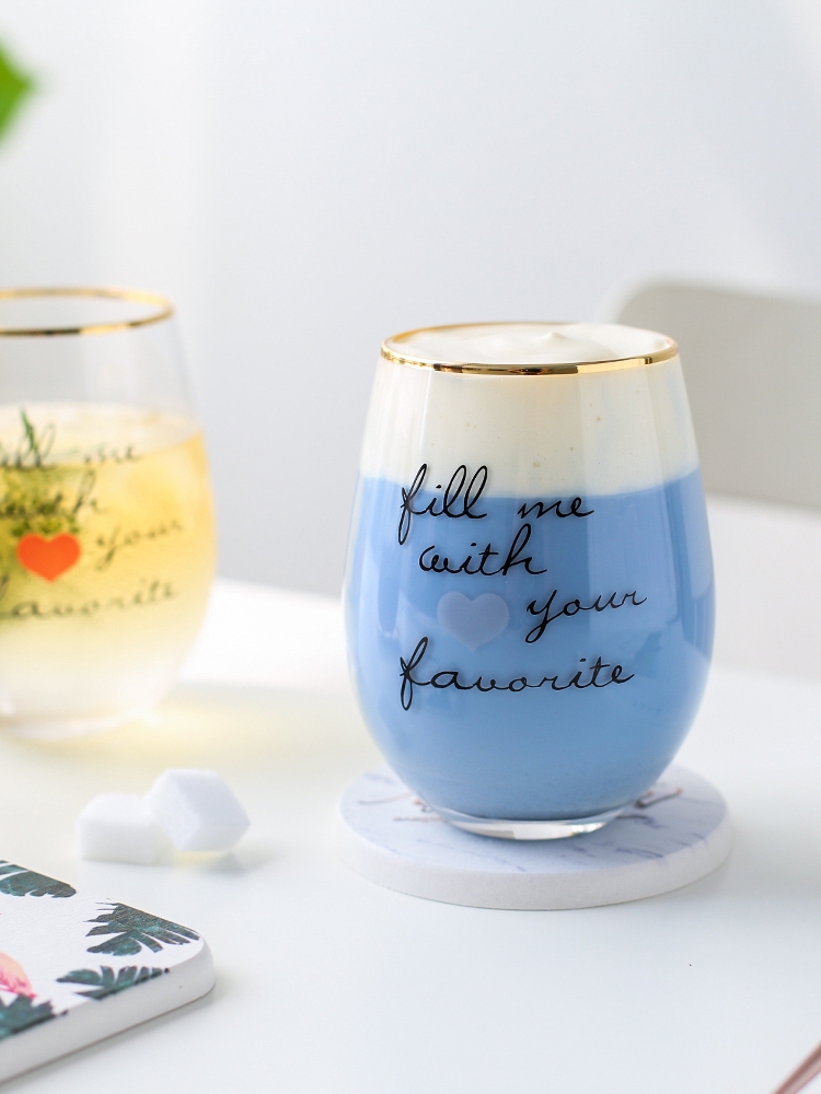 Factory Produced Wholesale Fashionable Glass Coffee/Milk Tea/Beverage Cup