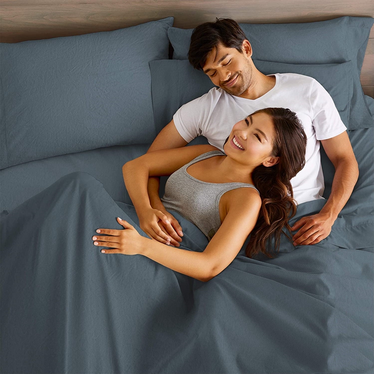 Wholesale Washed Cotton Bed Flat Wholesale Trendy Sheet Set Queen Size Bedding