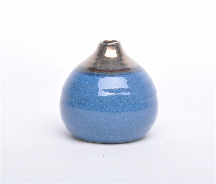 Wedding home tabletop unique shape cheap small size round flower floral ceramic porcelain vases