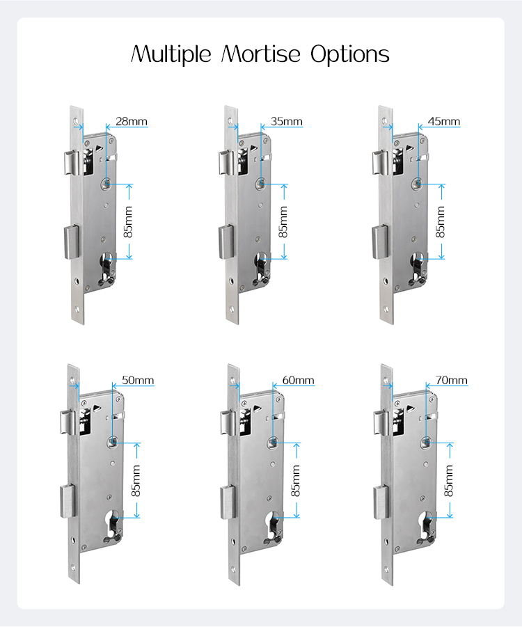 Tediton Electronic Keyless Sliding Door Handle Lock with Fingerprint Code Rfid Key