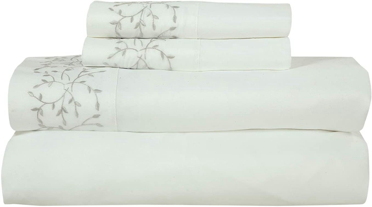 Latest Design Embroidered Bedding Strips Cute Double Winter Bed Bedding Sheet Set