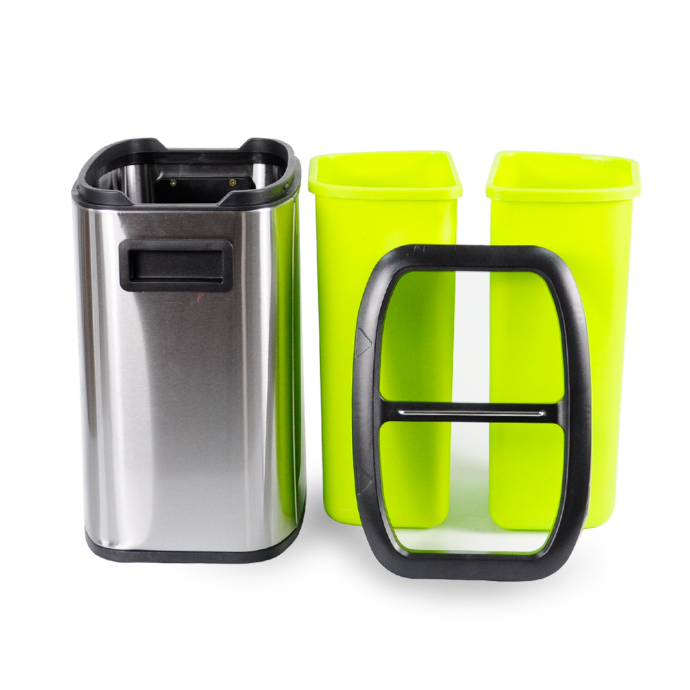 Newest  Mall And Home sorting trash can Indoor Household Metal Trash Bin Sorting Garbage Can
